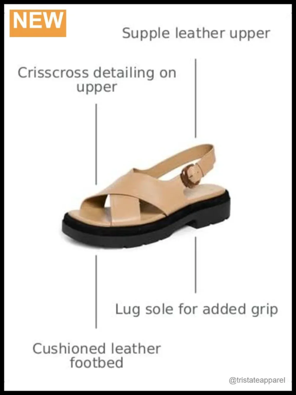 Helena Leather Platform Slingback Sandals Cushioned Footbed Buckle